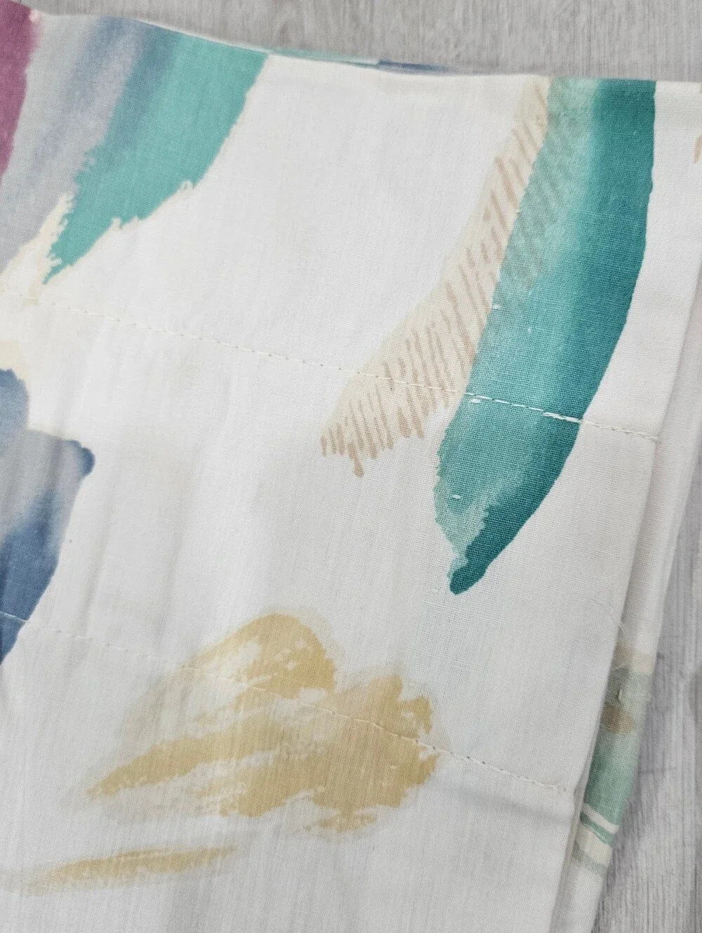 VTG Croscill Sedona Curtain Panels 80s Pastel Watercolor Brushstrokes 40x84 Pair